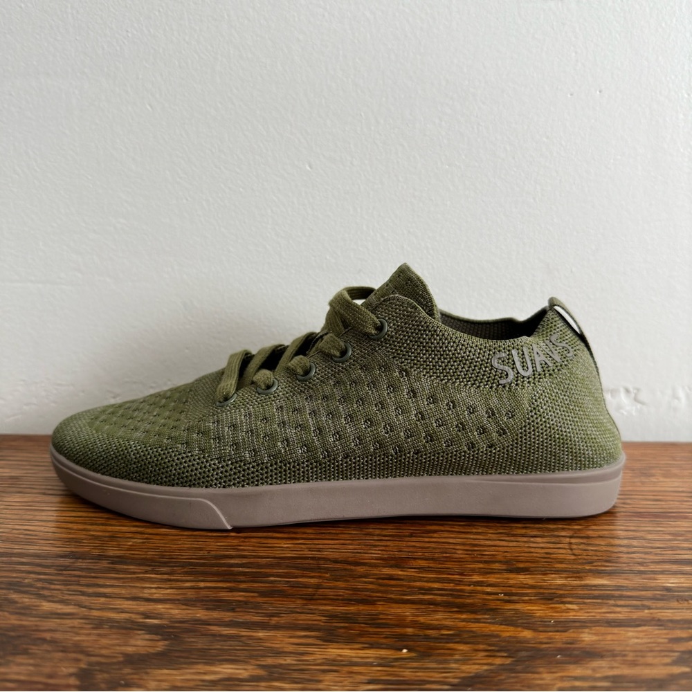 EUC🔹️Suavs Zilker Mesh Knit Minimalist Sneakers Olive Women’s Size 7 (Men’s 5)